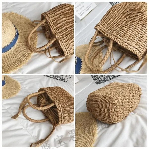 Handgeflochtener Rattan Handtasche Handgeflochtener Rattan Handtasche