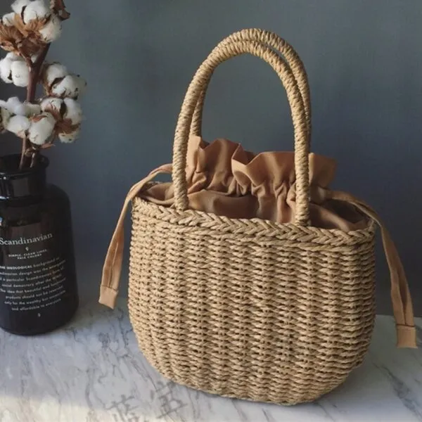 Handgeflochtener Rattan Handtasche Handgeflochtener Rattan Handtasche