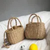 Handgeflochtener Rattan Handtasche Handgeflochtener Rattan Handtasche