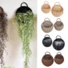 Handgeflochtener Rattan-Pflanzenkorb mit Wandhalterung Handgeflochtener Rattan-Pflanzenkorb mit Wandhalterung