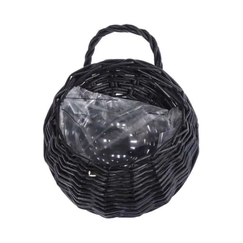 Handgeflochtener Rattan-Pflanzenkorb mit Wandhalterung Handgeflochtener Rattan-Pflanzenkorb mit Wandhalterung