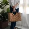 Handgeflochtener Rattan Strandkorb für Damen Handgeflochtener Rattan Strandkorb für Damen