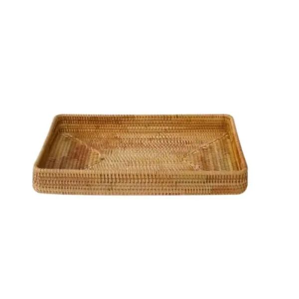 Handgeflochtener Rattan-Tablett Handgeflochtener Rattan-Tablett