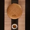 Handgeflochtener Rattan-Teekorb mit Deckel Handgeflochtener Rattan-Teekorb mit Deckel