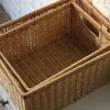 Handgeflochtener rechteckiger Rattankorb Handgeflochtener rechteckiger Rattankorb