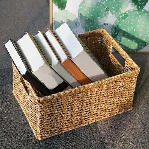 Handgeflochtener rechteckiger Rattankorb Handgeflochtener rechteckiger Rattankorb