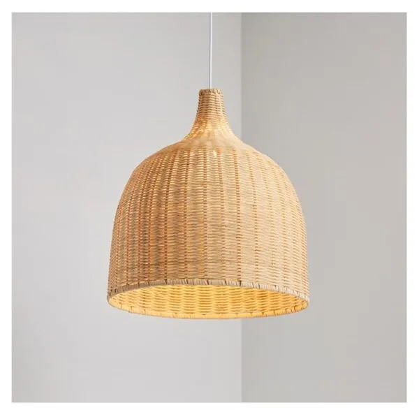 Japanische Hängelampe aus Rattan