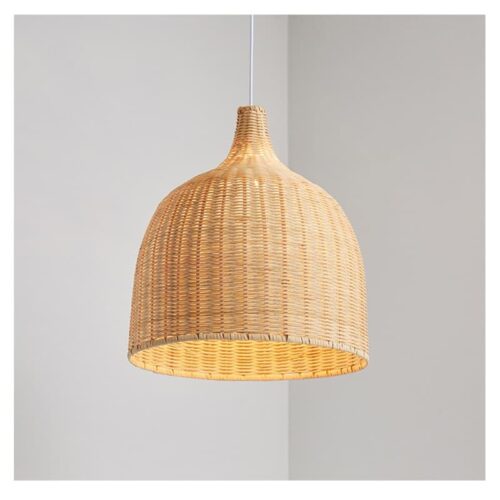 Japanische Hängelampe aus Rattan