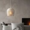 Japanische Pendelleuchte aus Rattan mit LED