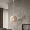 Japanische Pendelleuchte aus Rattan mit LED