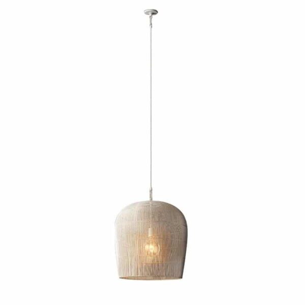 Japanische Pendelleuchte aus Rattan mit LED