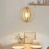 Japanischer LED-Deckenleuchter mit drehbarem Holzdesign Japanischer LED-Deckenleuchter mit drehbarem Holzdesign