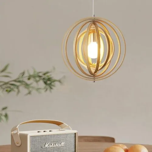 Japanischer LED-Deckenleuchter mit drehbarem Holzdesign Japanischer LED-Deckenleuchter mit drehbarem Holzdesign