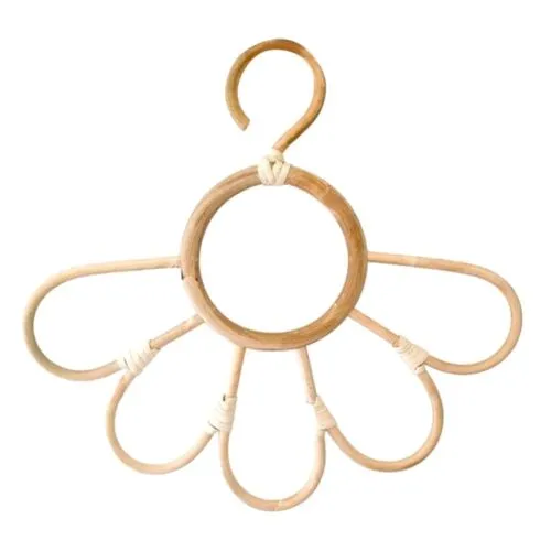 Kleiderbügel Sonnenblume aus Rattan für Kinder Kleiderbügel Sonnenblume aus Rattan für Kinder