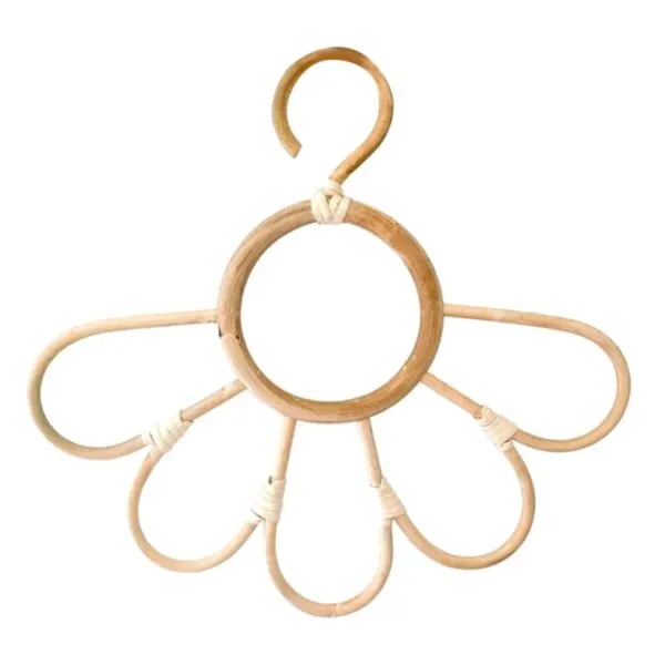 Kleiderbügel Sonnenblume aus Rattan für Kinder Kleiderbügel Sonnenblume aus Rattan für Kinder