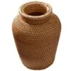 Kleiner Korbvasen aus Weide und Rattan