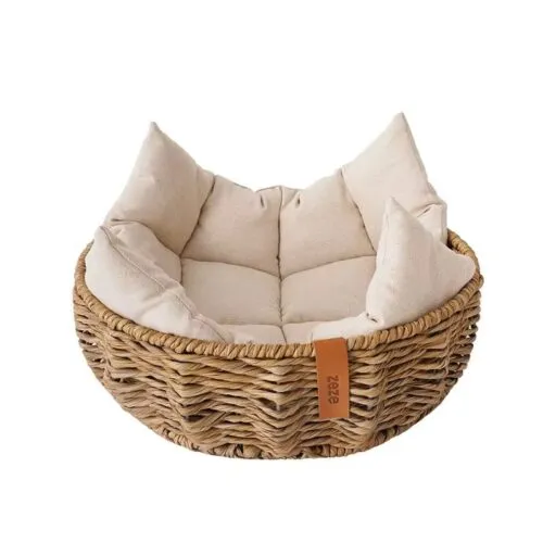 Komfortabler Hunde-Korb aus Rattan Komfortabler Hunde-Korb aus Rattan
