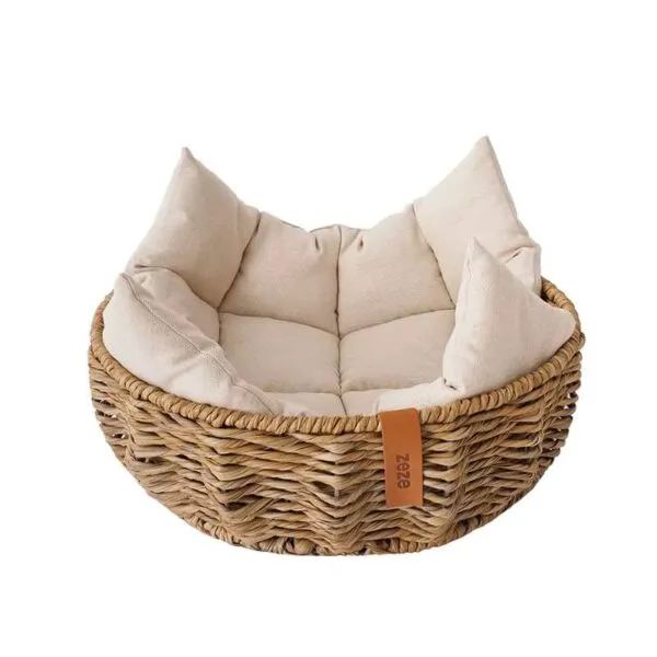 Komfortabler Hunde-Korb aus Rattan Komfortabler Hunde-Korb aus Rattan