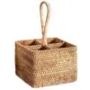 Korb aus Rattan, eckig Korb aus Rattan, eckig