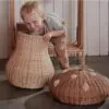 Korb aus Rattan im Pilzdesign Korb aus Rattan im Pilzdesign