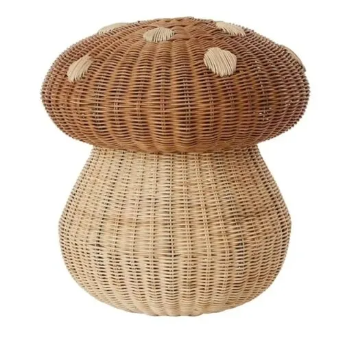 Korb aus Rattan im Pilzdesign Korb aus Rattan im Pilzdesign