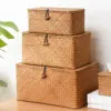 Korb-Truhe aus Naturrattan in 3 Größen Korb-Truhe aus Naturrattan in 3 Größen