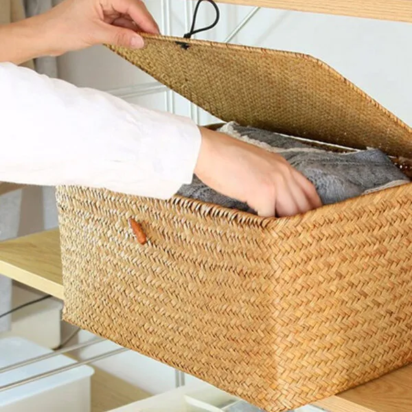 Korb-Truhe aus Naturrattan in 3 Größen Korb-Truhe aus Naturrattan in 3 Größen