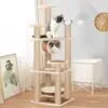 Kratzbaum aus Rattan mit Plüsch Kratzbaum aus Rattan mit Plüsch