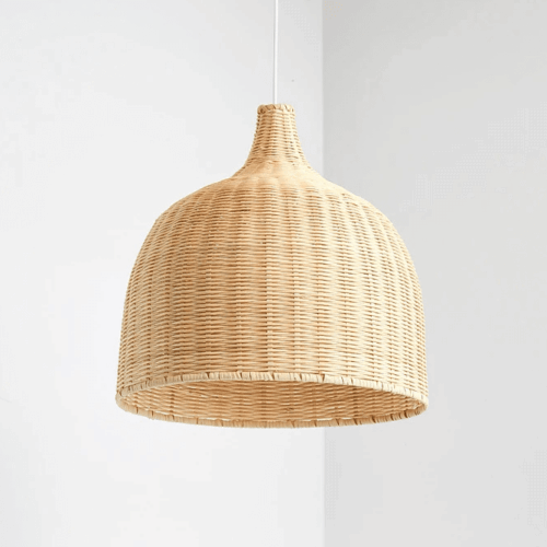 Lampenschirm Rattanoptik im Stil einer Chinesischen Laterne