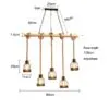 LED-Hängeleuchte aus Holz im Industrie-Look mit Seil LED-Hängeleuchte aus Holz im Industrie-Look mit Seil