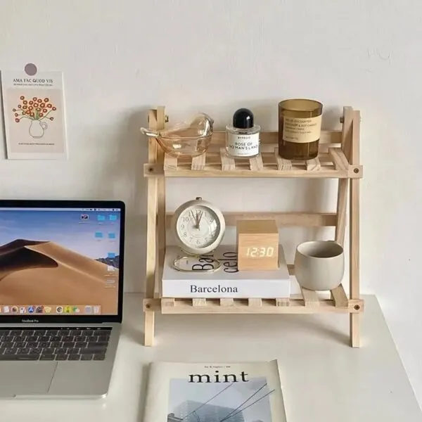 Minimalistischer Klappbarer Bambus-Regal Minimalistischer Klappbarer Bambus-Regal