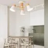 Moderne 3-flammige LED-Hängeleuchte aus Holz Moderne 3-flammige LED-Hängeleuchte aus Holz