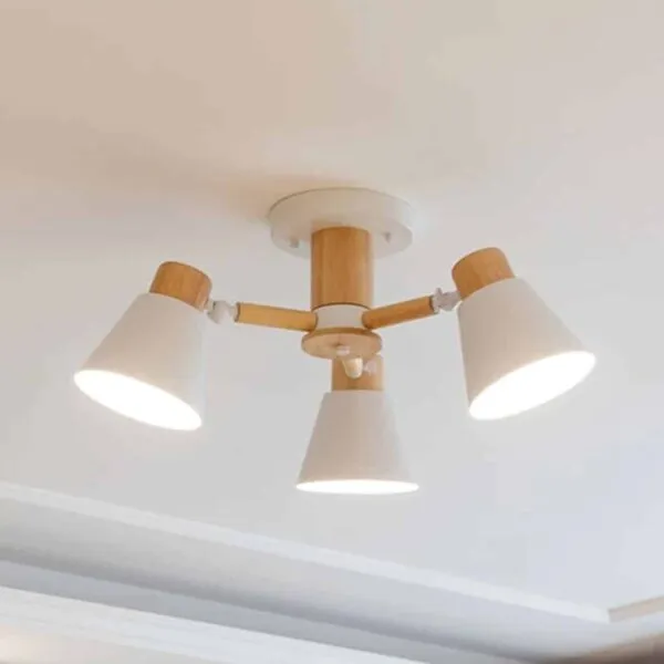 Moderne 3-flammige LED-Hängeleuchte aus Holz Moderne 3-flammige LED-Hängeleuchte aus Holz