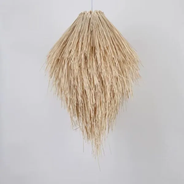 Moderne Designer-Hängelampe aus Stroh und Rattan Moderne Designer-Hängelampe aus Stroh und Rattan