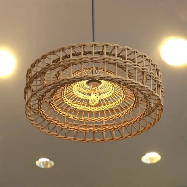 Moderne Hängelampe aus Rattan 3 Moderne Hängelampe aus Rattan 3