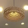 Moderne Hängelampe aus Rattan 3