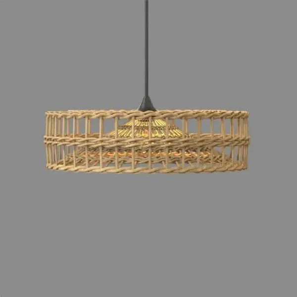 Moderne Hängelampe aus Rattan 3