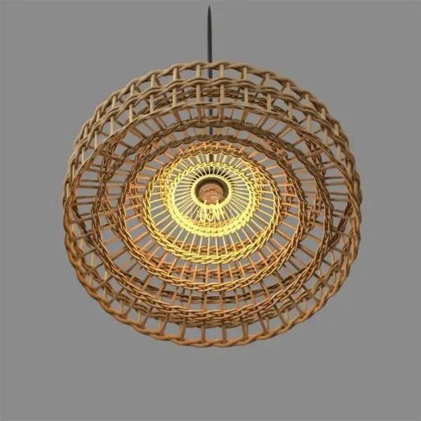 Moderne Hängelampe aus Rattan 3
