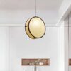 Moderne Hängelampe aus Rattan Beige