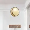 Moderne Hängelampe aus Rattan Beige Moderne Hängelampe aus Rattan Beige