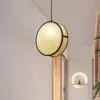 Moderne Hängelampe aus Rattan Beige Moderne Hängelampe aus Rattan Beige