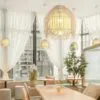 Moderne Hängelampe aus Rattan mit kreativem Design
