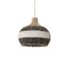 Moderne Hängelampe aus Rattan Weiß Moderne Hängelampe aus Rattan Weiß
