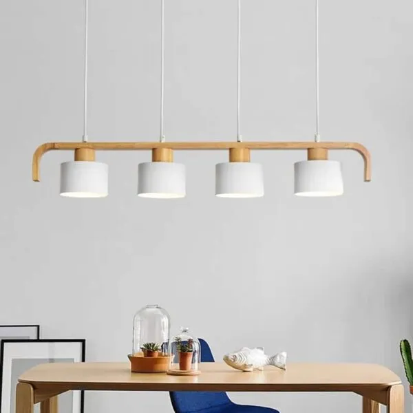Moderne Holz-Hängelampe mit LED Moderne Holz-Hängelampe mit LED