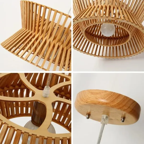 Moderne Holz-Hängelampe mit natürlichem Design Moderne Holz-Hängelampe mit natürlichem Design