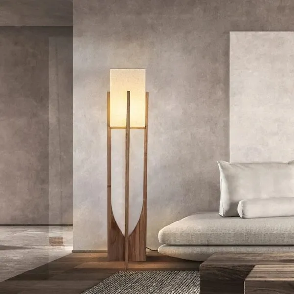 Moderne Holz-Nachtischlampe mit warmem LED-Licht Moderne Holz-Nachtischlampe mit warmem LED-Licht