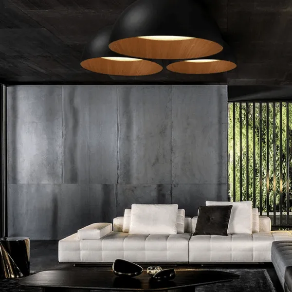 Moderne LED-Deckenleuchte aus Holz im japanischen Stil Moderne LED-Deckenleuchte aus Holz im japanischen Stil