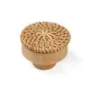 Möbelgriff aus Holz und Rattan in Naturfarbe