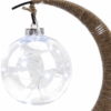 Mondförmige Rattanlampe mit Silberglanz