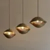 Muschel-Lampenschirm aus Rattan Optik
